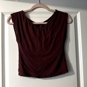 Klassy Network Women's Burgundy Crop Top